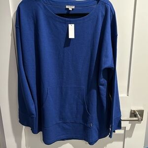 T by Talbots Size XL royal blue long sleeve top